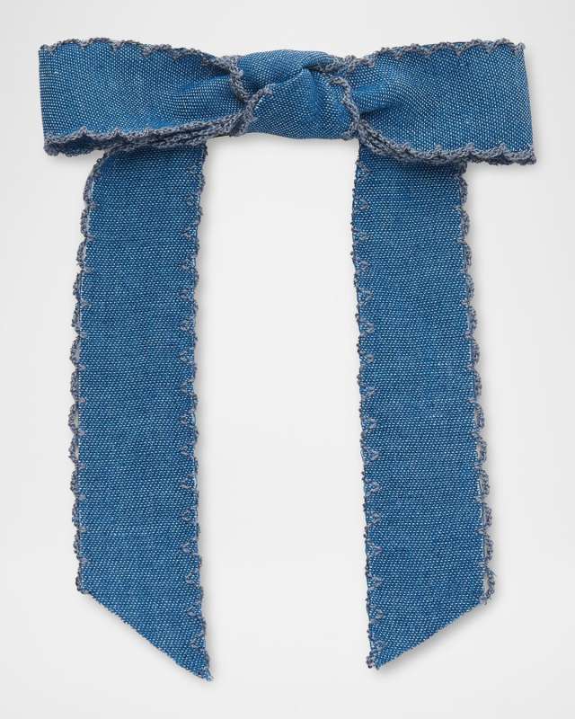 Bardot Scalloped Edge Bow Barrette